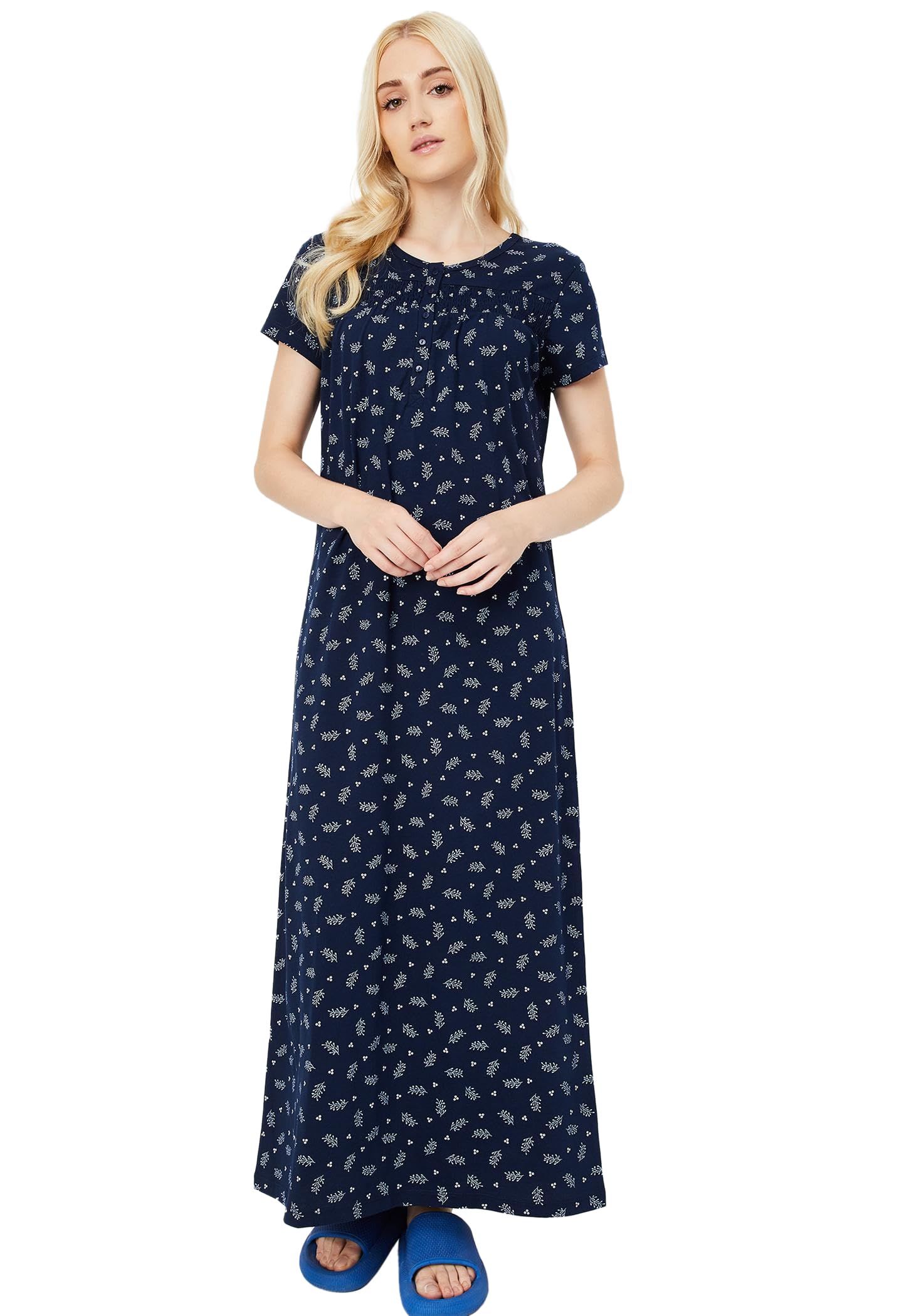 Women's Cotton Knee Length inches Casual Relaxed Nightgown