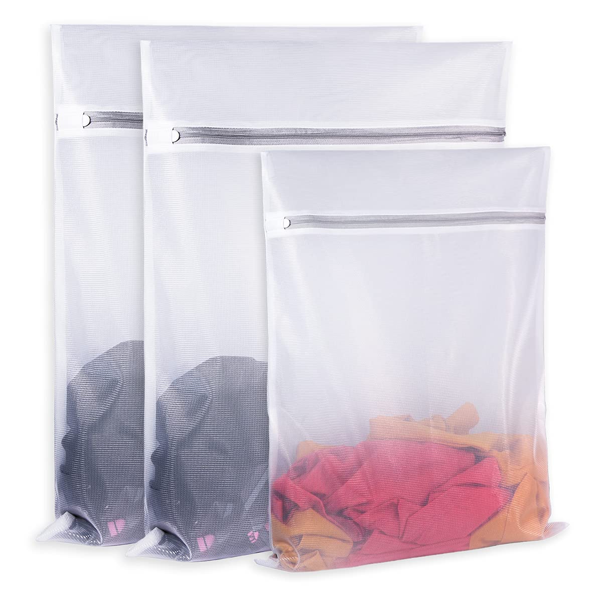 Borse Per Lavaggio In Rete – Set Da 3 Sacchetti Porta Biancheria Per Capi Delicati, Reggiseni E Calze, Con Cerniera Automatica – Ideali Per Viaggio E Organizzazione - 2