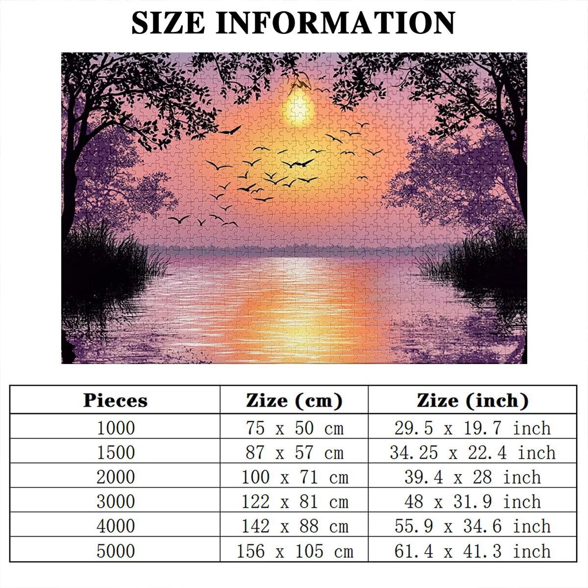 Puzzle 5000 elementów, krajobraz, zachód słońca, 5000 elementów, drewniane puzzle dla dorosłych, trudna łamigłówka, gra logiczna dla całej rodziny, dekoracja pokoju, prezenty dla kobiet, F-8