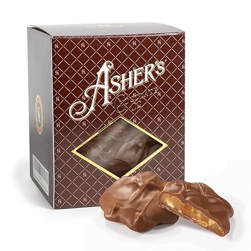 Miniatura 6 de Asher's Chocolates, Empanadas de caramelo de nuez sin azúcar, chocolate con leche surtido de caramelo cetogénico, cero azúcar, pequeños lotes de