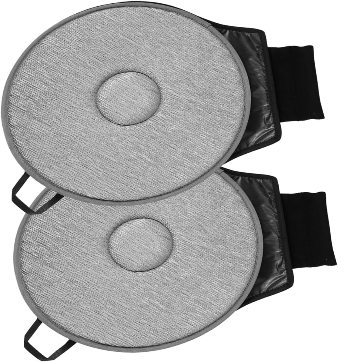 2pcs Swivel Seat Cushion for Elderly Multi-Functional Rotating Car Seat Pad Non- Support for Comfortable Driving Easy Installation Grey