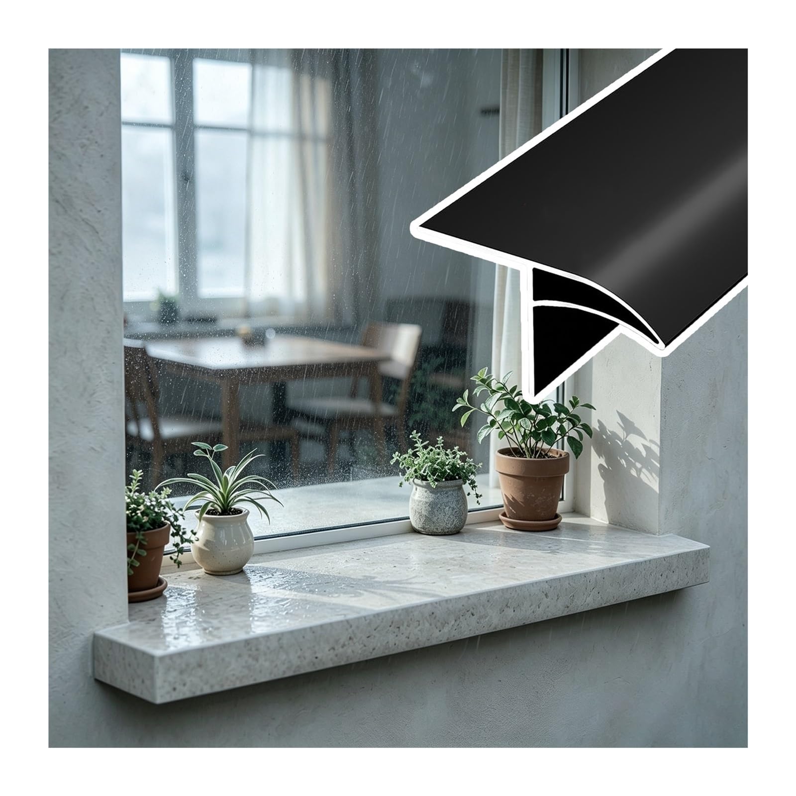 Aleación De Aluminio Vierteaguas Muro Exterior para Ventanas