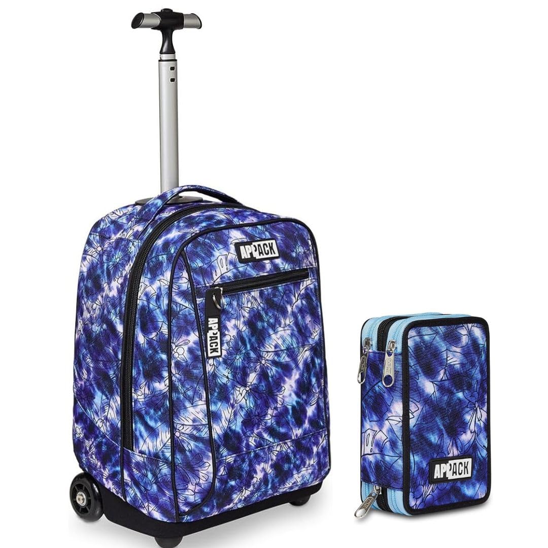 Seven Appack Big Trolley Scuola, Blu, Con Astuccio 3 Zip, Mazi Capienza, Scuola & Tempo libero, Bambini e Ragazzi