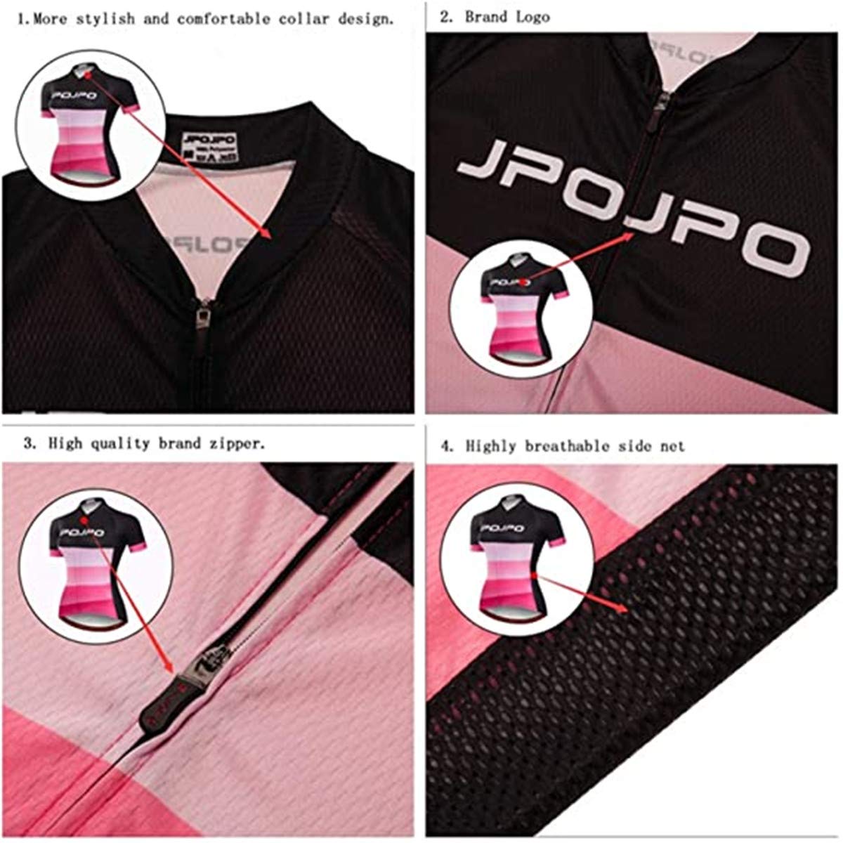 Ensemble maillot de cyclisme pour femme à manches courtes + short de vélo rembourré 5D à séchage rapide réfléchissant 3 poches S-3XL
