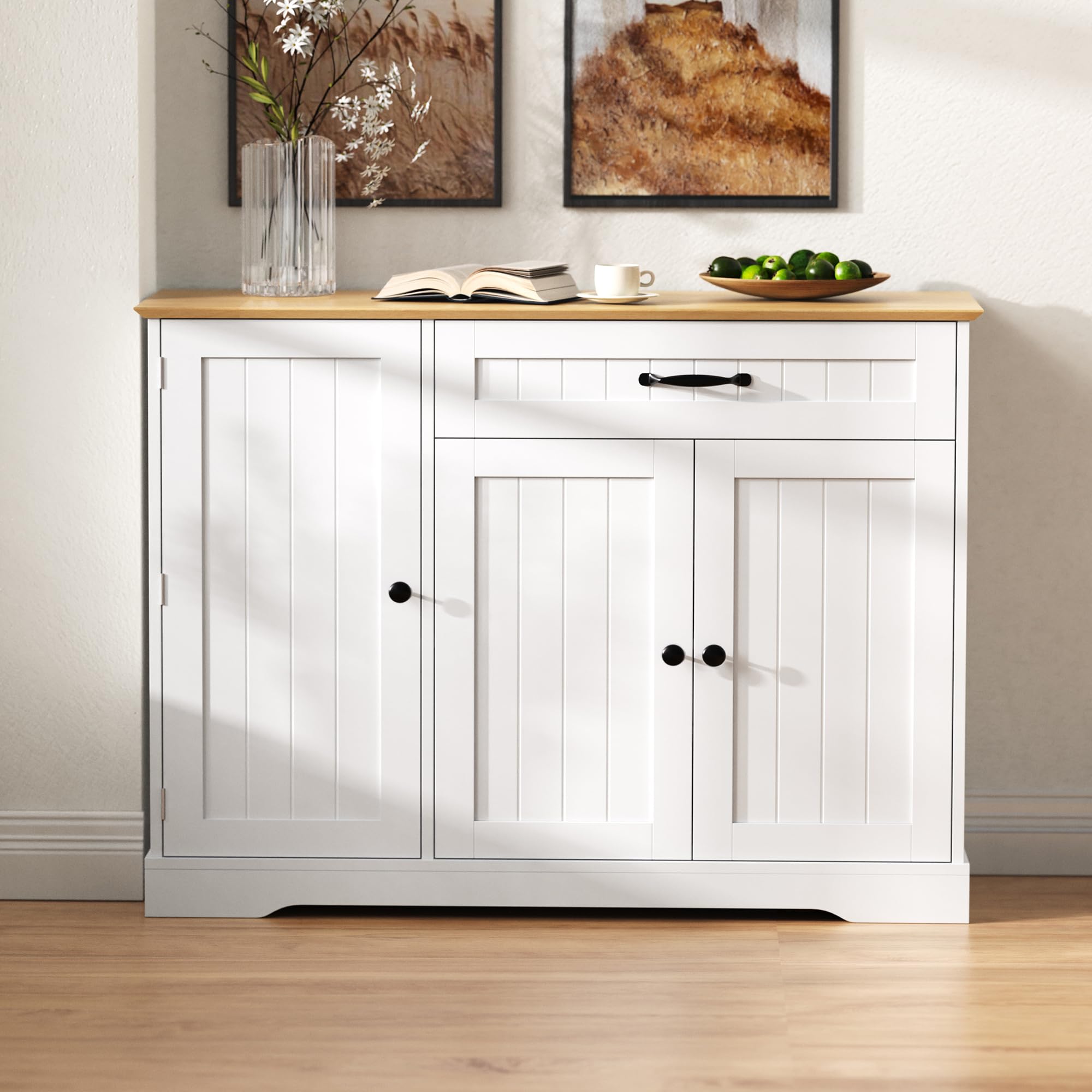Elegante aparador con 3 puertas de diseño moderno para comedor