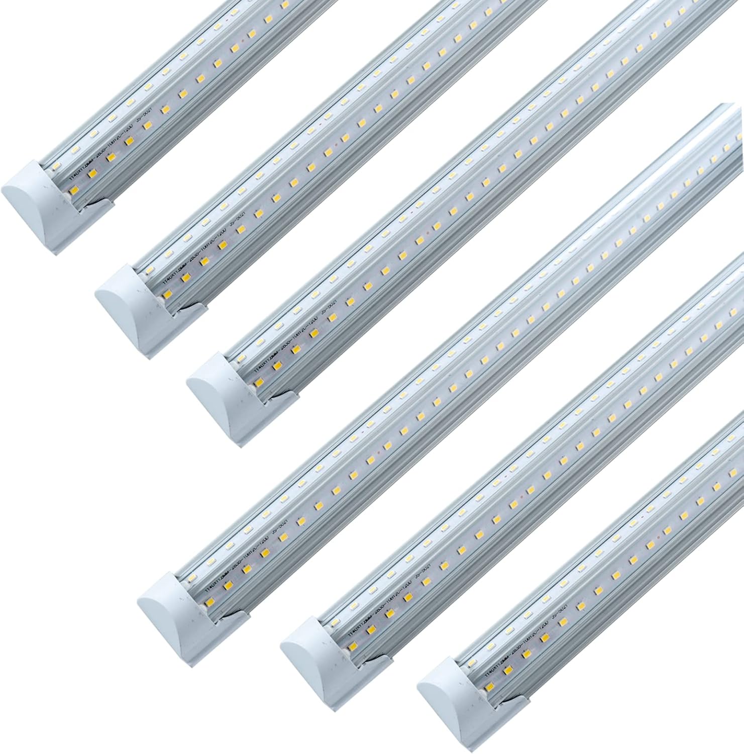 6 Pack 4FT 40W LED Shop Light, V Shape Integrated T8 LED Tube Light, 6000K Super Bright White,high Output Linkable with Plug for Garage, Workshop,Basement,Warehouse