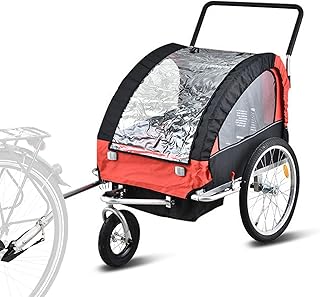LIODUX 2-in-1 Kids Bike Trailer