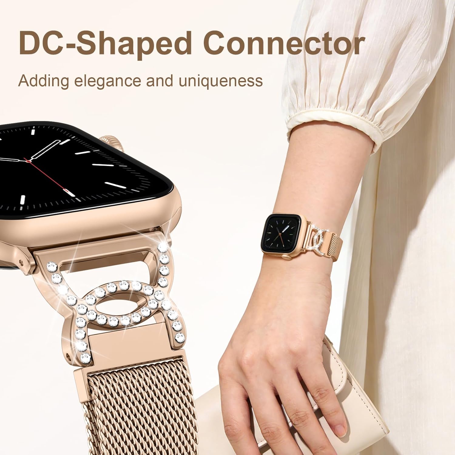 Adorve Slim Milanese loop Compatible with Apple Watch Bands 40mm 41mm 38mm 42mm 44mm 45mm 46mm 49mm Women, Thin Stainless Steel Mesh Loop Magnetic Wristbands for iWatch SE3 Series 11 10 9 8 7 6 5 4 3 - Image 3
