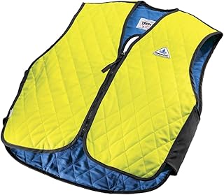 TECHNICHE INTERNATIONAL 6529-HV-SH-XL Hyperkewl Evaporative Cooling Fall Prevention Vest, Hi-Viz Lime, X-Large