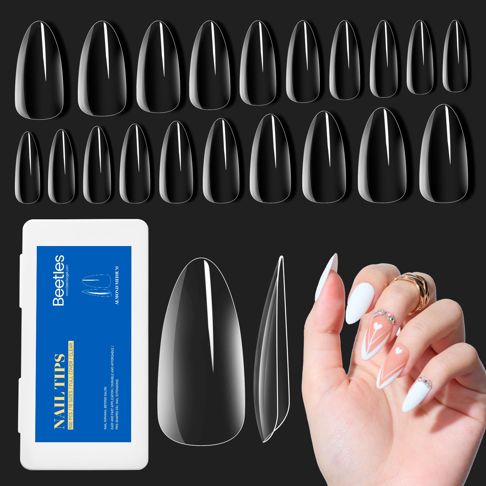 Beetles False Nail Tips for DIY Nail Extensions