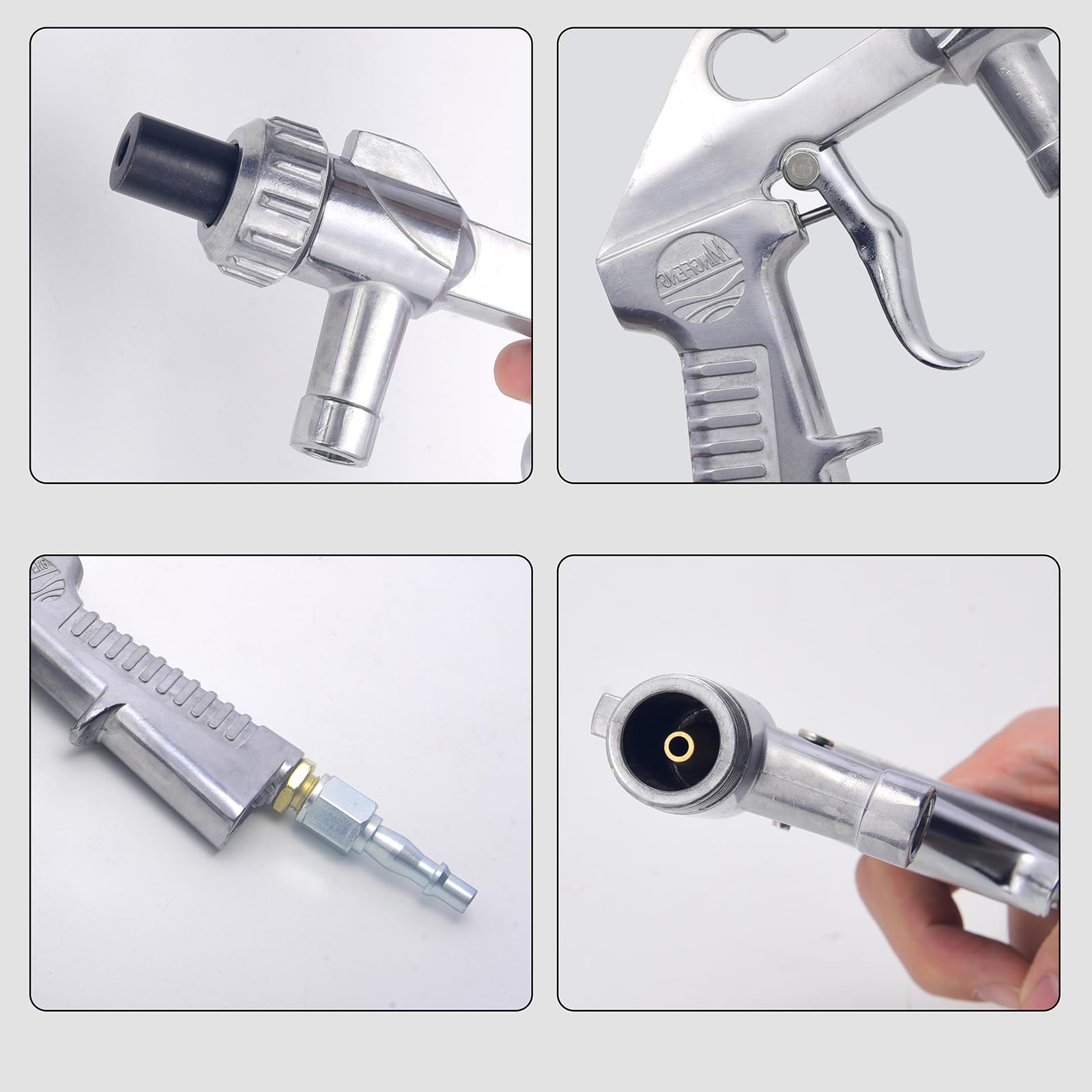 Sandstrahlpistole Set – Mit 4 Keramik- & Eisendüsen (5/6/7 Mm) & 1,05 M Schlauch, Für Kompressor