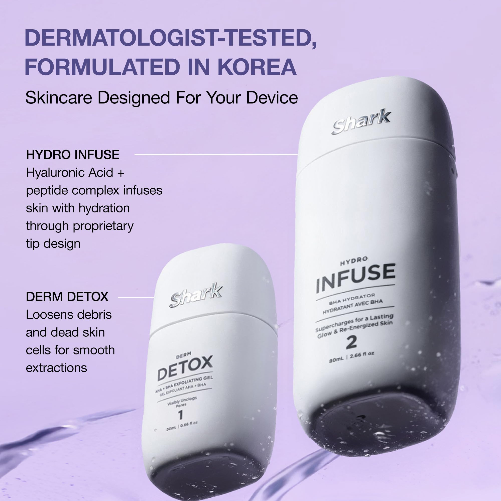 Shark FacialPro Glow at-Home Hydro-Powered Facial System with DePuffi Hot & Cold Therapy – Professional Spa Skincare Device for Pore Cleansing, Hydration, & Radiant Glow, Blue, FH320