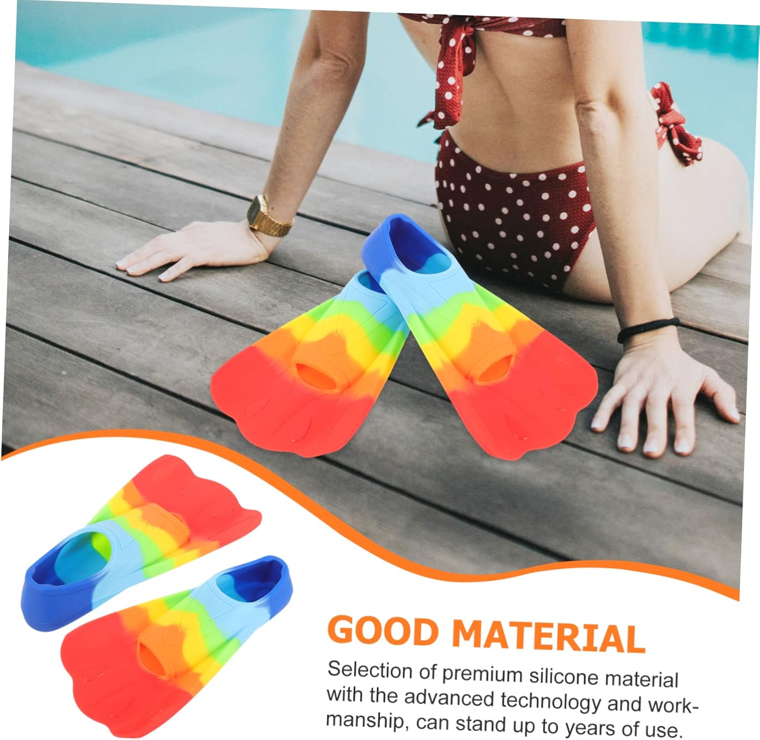 Happyyami Diving Training Feet Diving Fins Flippers for Swimming Snorkeling Fins Swimmers Dive Flippers for Pool