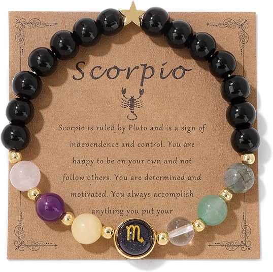 Zodiac Bracelets for Women 12 Constellations 8mm Healing Crystal Bracelet Mens Black Beaded Bracelets Natural Stone Bracelets Birthstone Gifts Zodiac Gifts for Women