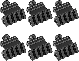 Gogoku 6-Pack 45 Degree Rail Mount 4 Slots Fits 20mm Rail for Flashlights Laser Red Dot Sight Optics - Gogoku