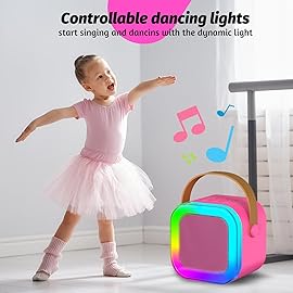 OUTUVAS Kids Karaoke Microphone Machine Toy, 4-12 Years Old Girls Christmas Birthday Gift for Girls, Karaoke Toys Gifts for Girls Ages 4, 5, 6, 7, 8, 9, 10, 12 +Year Old Birthday Party. (Red-01)