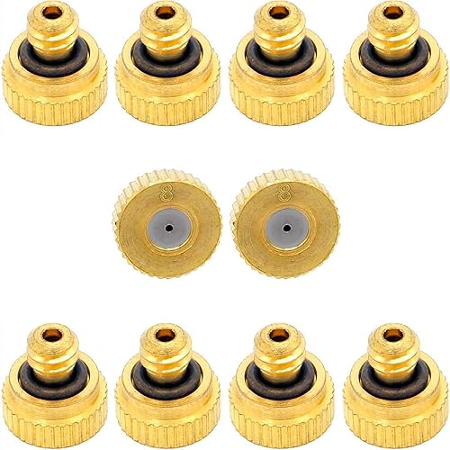 Boquilla de nebulización de latón, orificio de 0.031 pulgadas (0.031 in) de diámetro 1024 UNC cabezales de repuesto para sistema de refrigeración