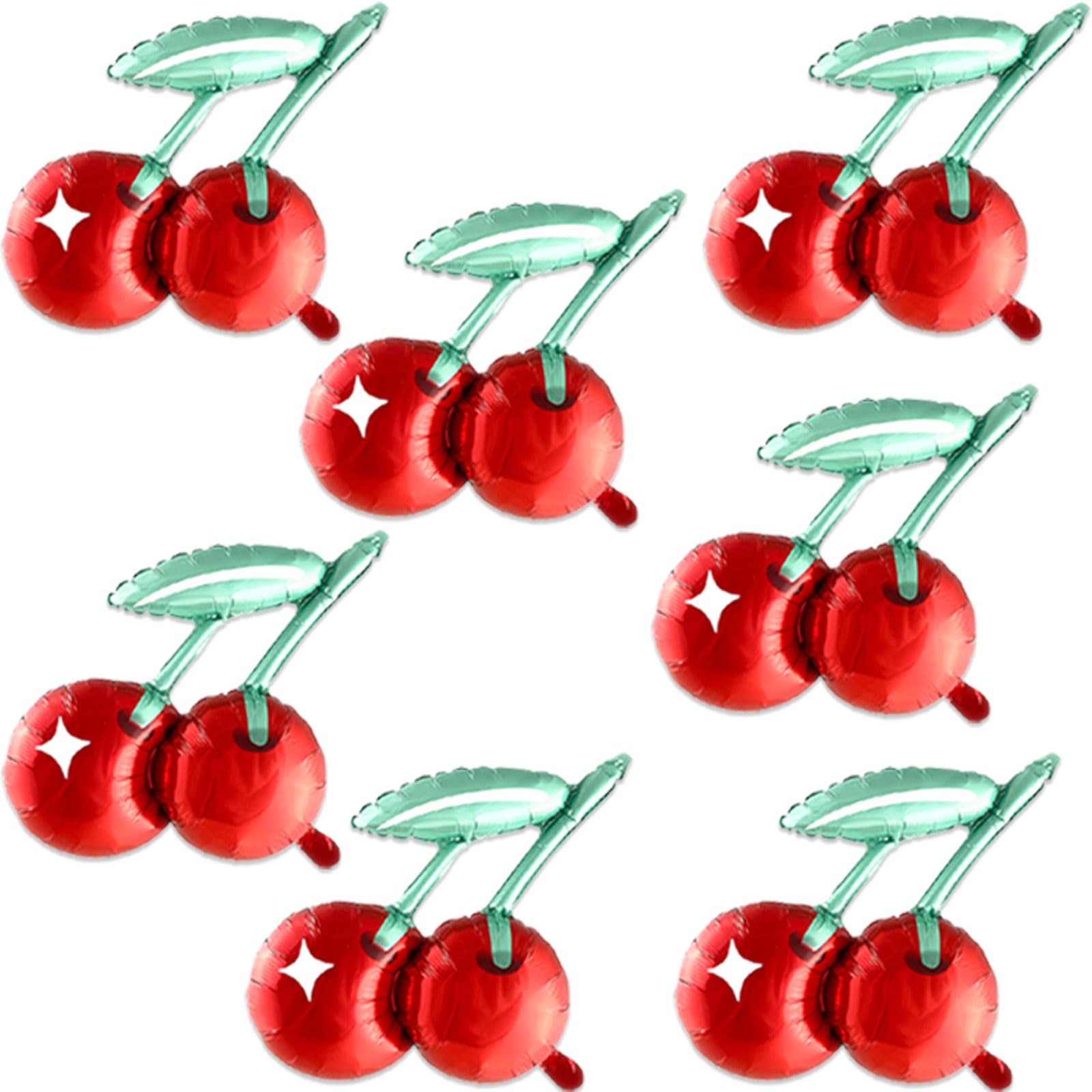 Tagberoy 7PCS 20Inch Cherry Balloons, Cherry Birthday Party Decorations Balloon Supplies.Cherry Fruit Balloons Mylar Balloon for Cherry Theme Birthday