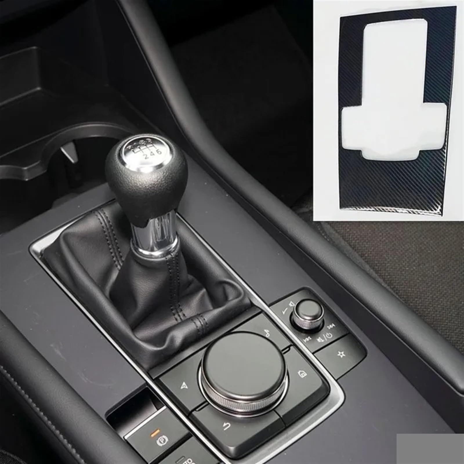 CAKYSE Mittelkonsole Aufkleber Kompatibel Mit Mazda Für CX-30 2020 2021 2022 2023 Auto-Mittelkonsolen-Dekorationsrahmenabdeckung Schalthebelverkleidung Innenzubehör