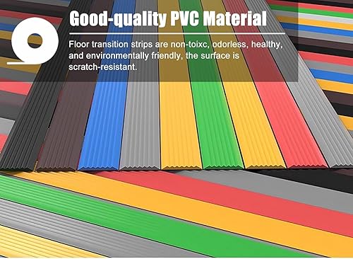 Miniatura 3 de MPOWRX Tira de transición de umbral antideslizante de madera a azulejo, tira de cubierta de borde de alfombra autoadhesiva, tiras de conexión de