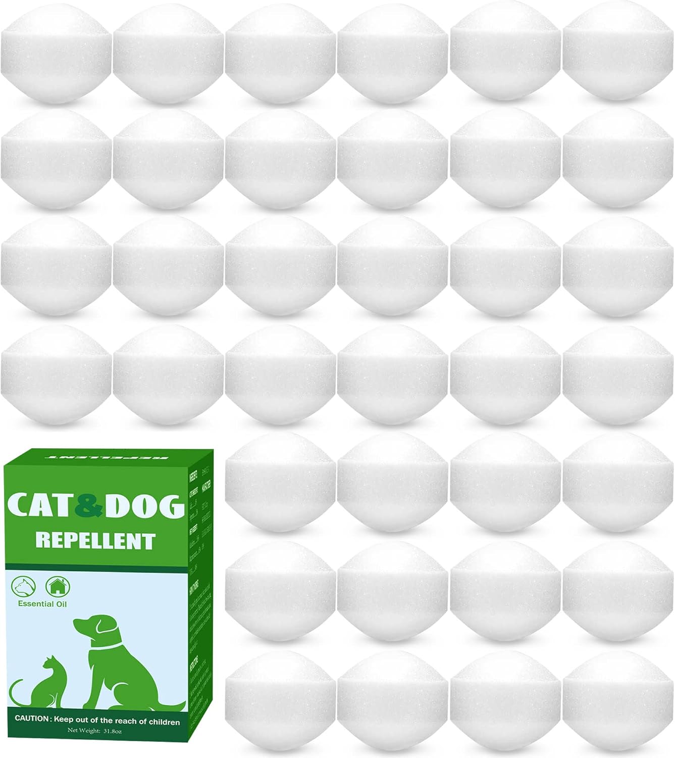 36 Pack Stray Cat Repellent Natural Peppermint Oil to Repel