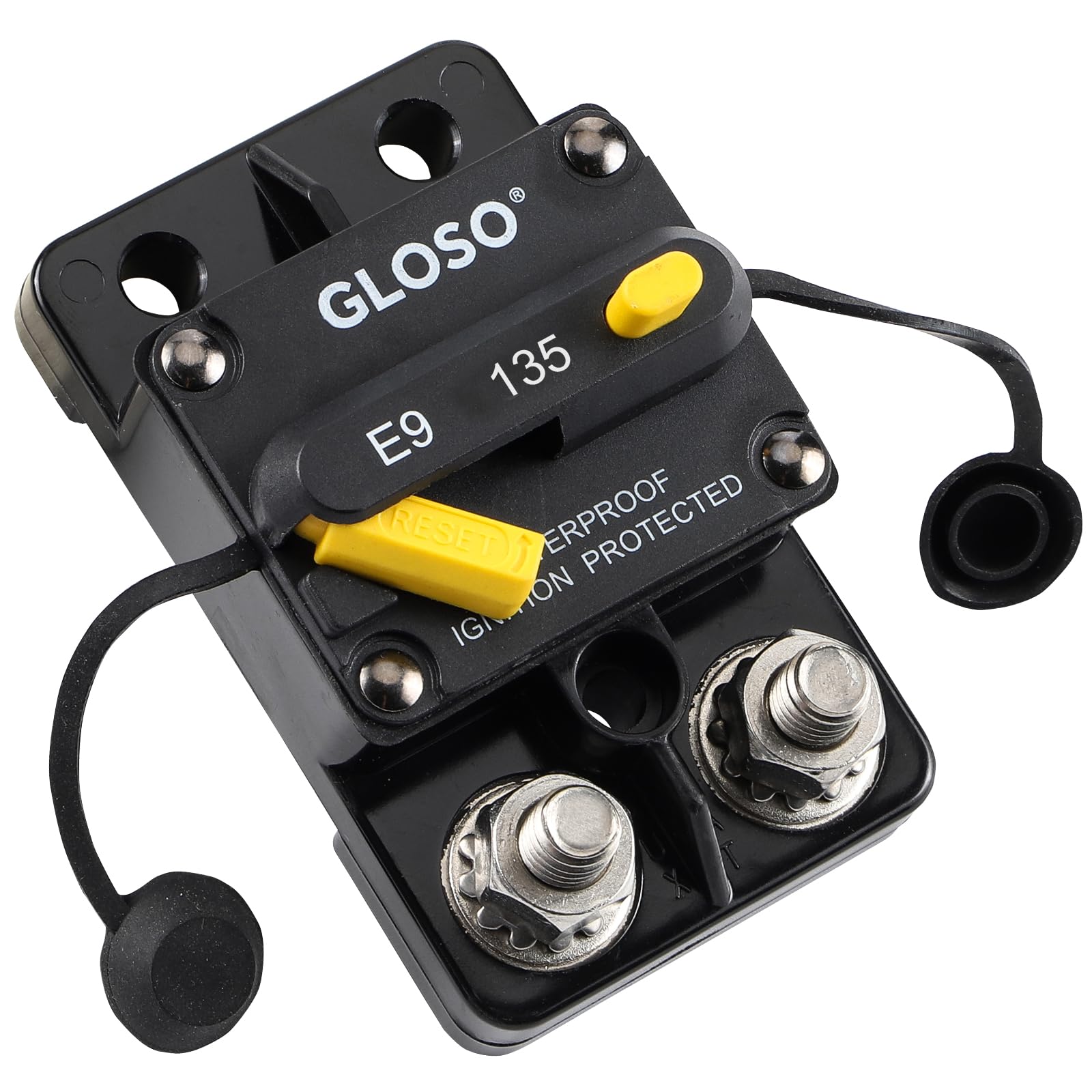Gloso Disjoncteur Réinitialisation manuelle étanche Interrupteurs bateau voiture 135 AMP E9C