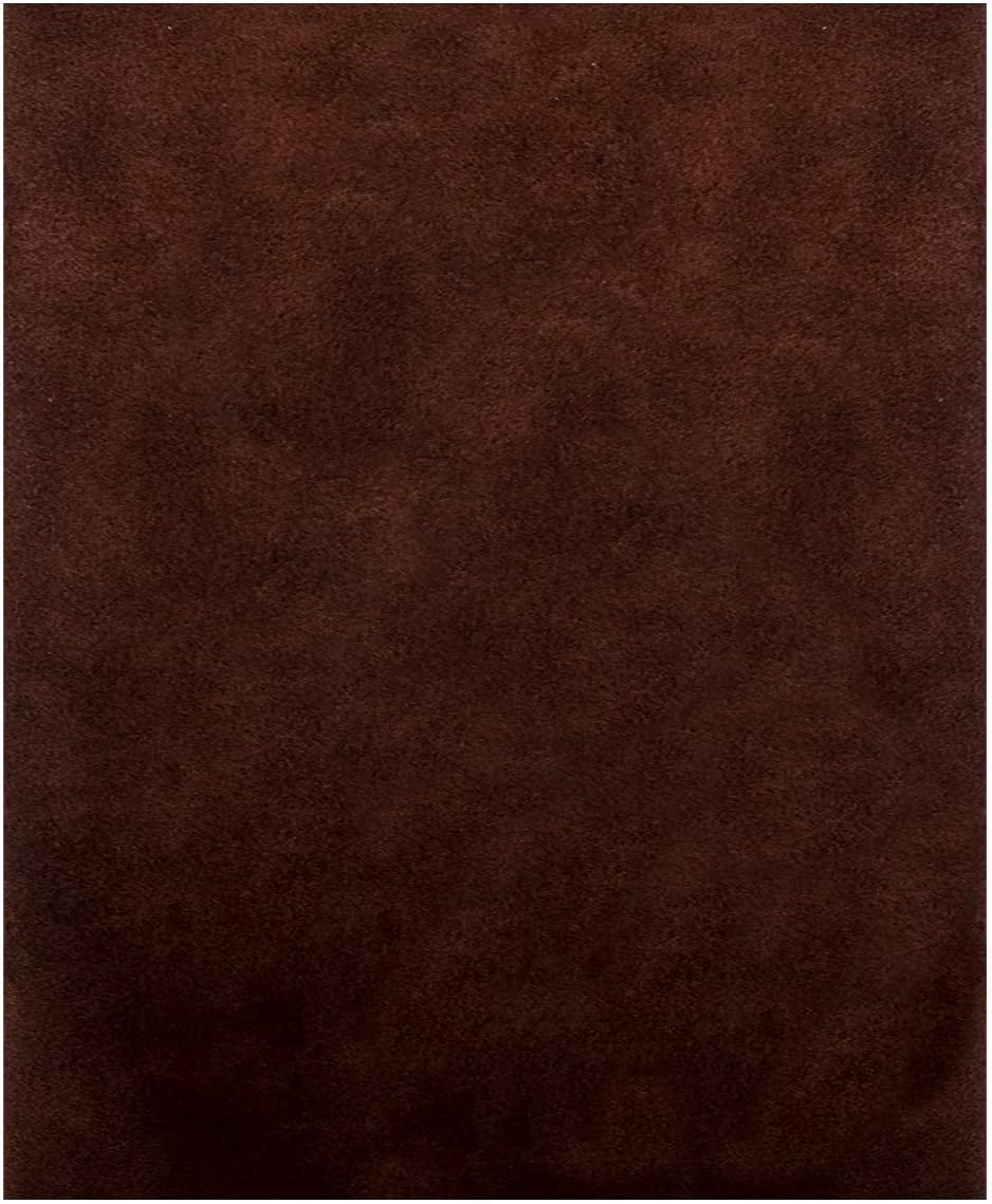 Realeather Suede Leather Sheet, Chocolate Brown