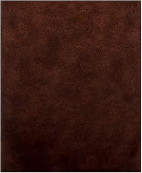 Realeather Suede Leather Sheet for Crafting,3-4oz, Chocolate Brown
