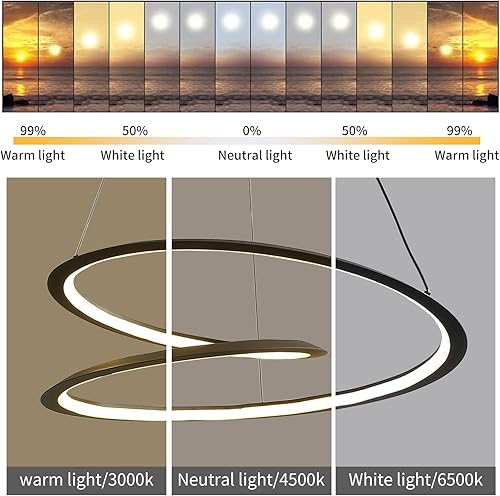 Miniatura 3 de Candelabros para comedor, lámpara colgante LED regulable para comedor, 3000K-6000K con control remoto, lámpara moderna