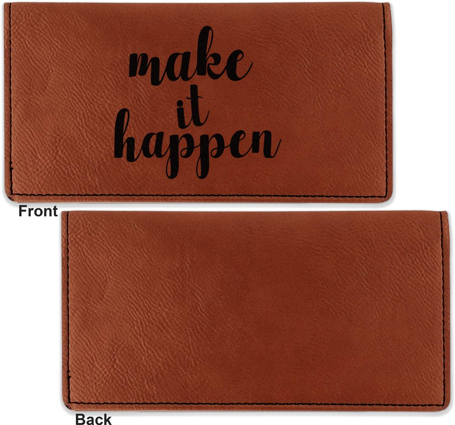 RNK Shops Inspirational Quotes and Sayings Leatherette Checkbook Holder - Single Sided