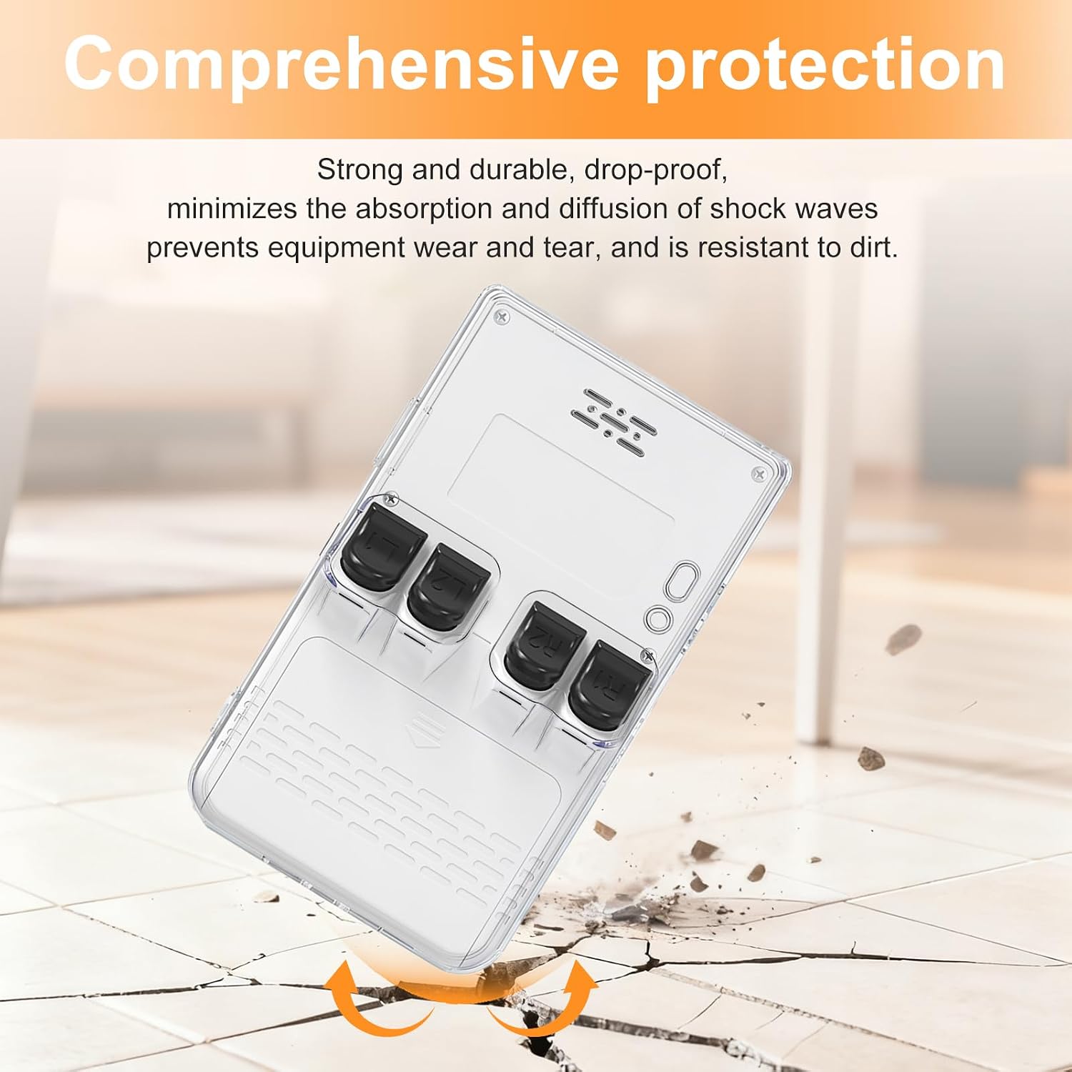 Case for R36S Ultra,NOUKAJU Game Console Protective Cover,Drop-Proof,Scratch-Proof,Shock-Proof,Dust-Proof,Protective Case for R36S Ultra Handheld Game Console(Clear) image 5