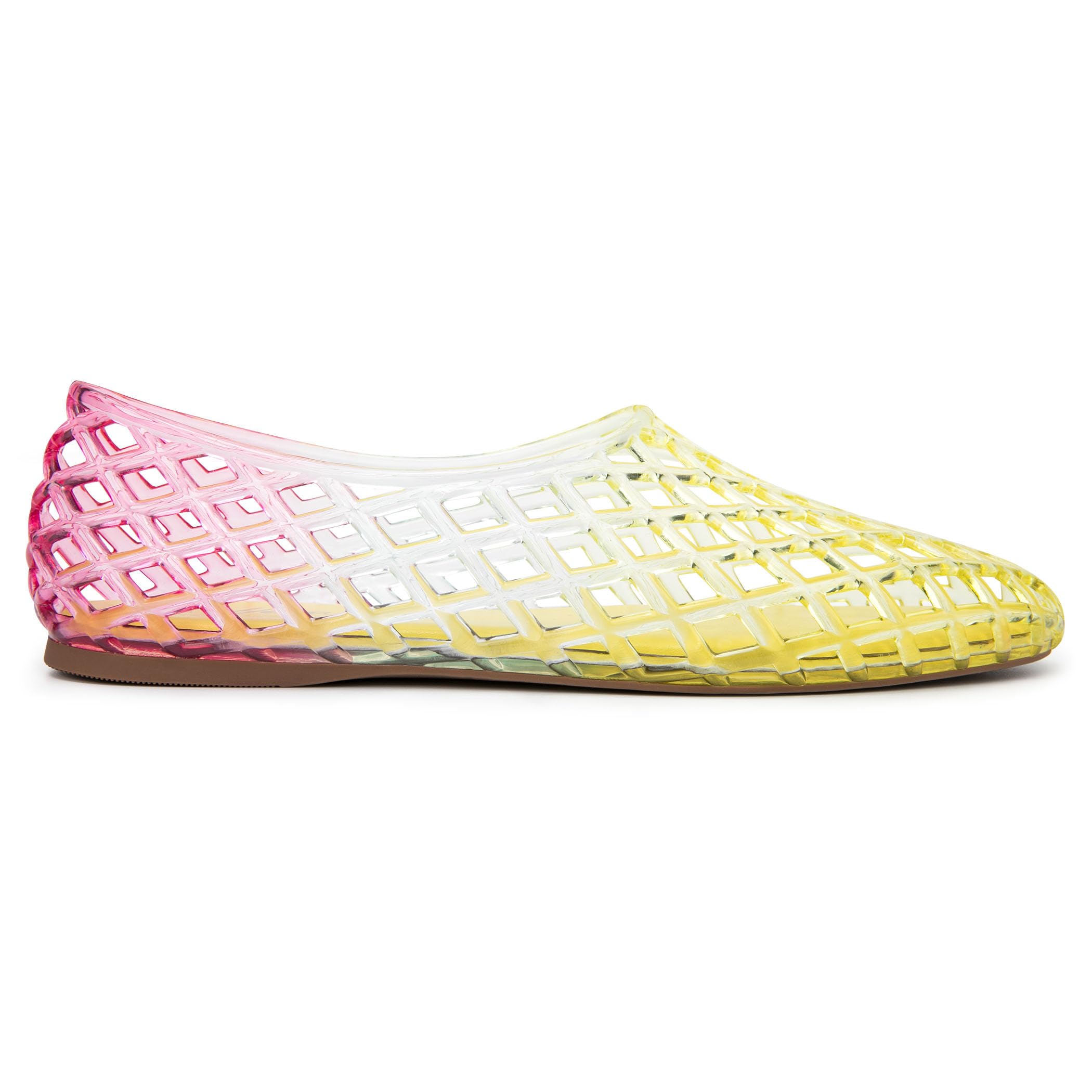 HEVA Damen Mesh Flach Sandalen Atmungsaktiv Durchsichtig Sommer Strand Ballerinas Sandalen