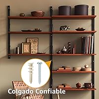 Vista 2 de KURUI Juego de 140 anclajes autoperforantes #8 para paneles de yeso con tornillos, anclajes de pared secos resistentes para colgar roca de hoja, 50