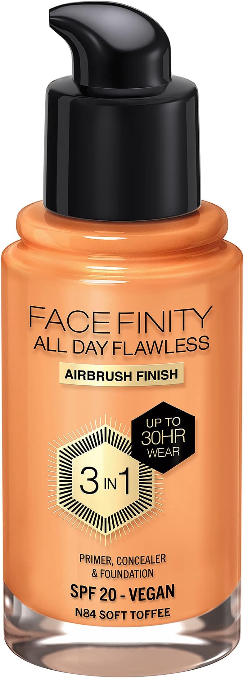 Facefinity All Day Flawless Foundation - N84 Soft Toffee, 30ml