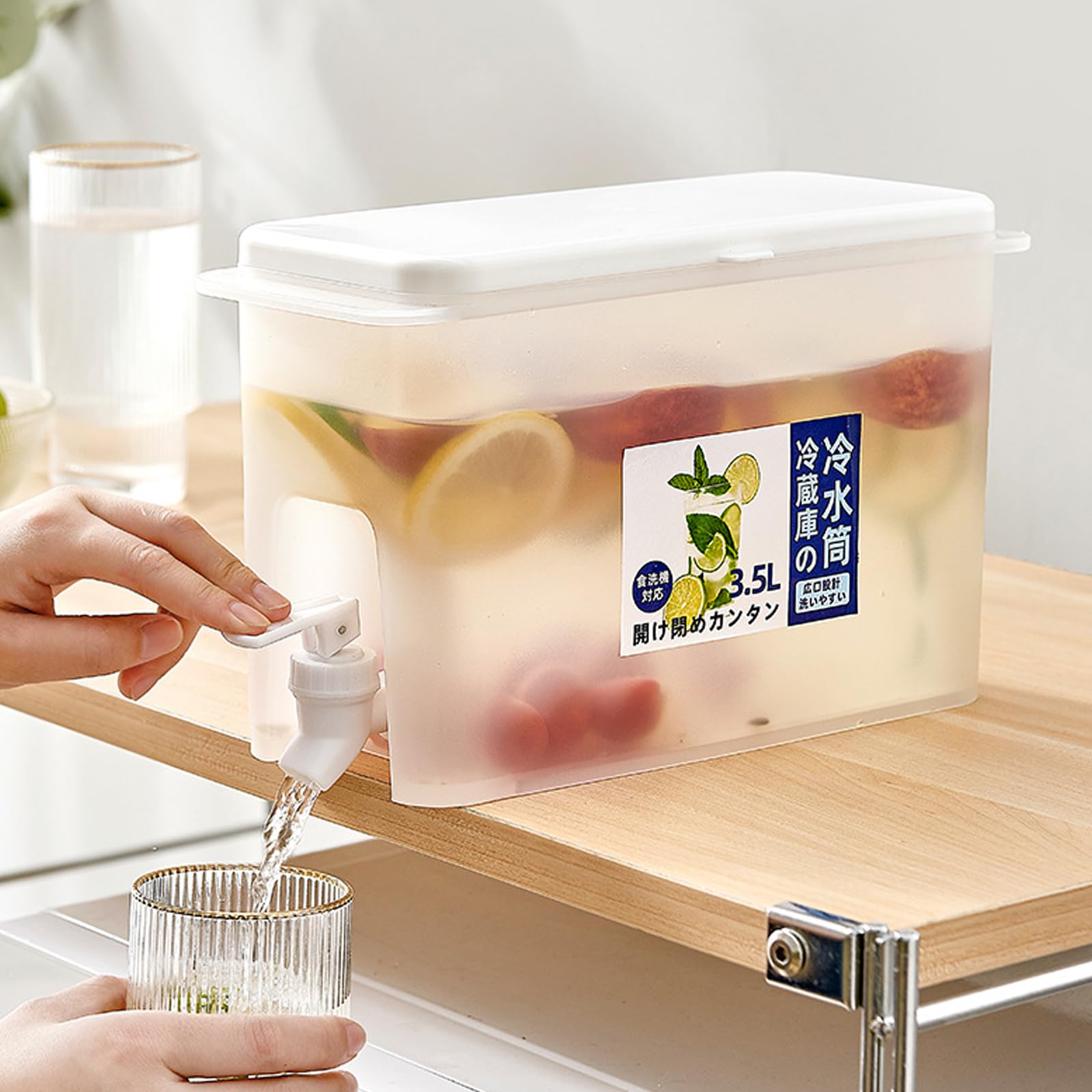 Distributore Bevande Con Rubinetto 3,5 Litri - Per Frigorifero, Succhi E Limonata - Foto 2