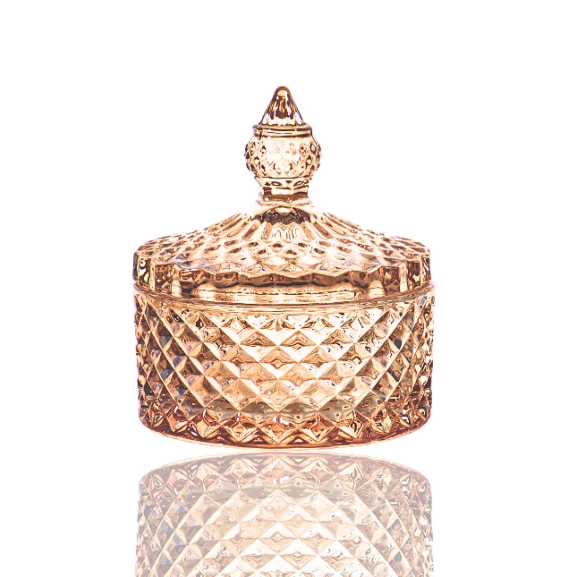 5oz Amber Glass Jars Crystal Cotton Bud Holder Coffee Table Bathroom Aesthetic Room Decor Cotton Pads Bath Salt Glass Tealight Holders Tea Coffee Sugar Canisters Organiser Storage Empty Candle Jars