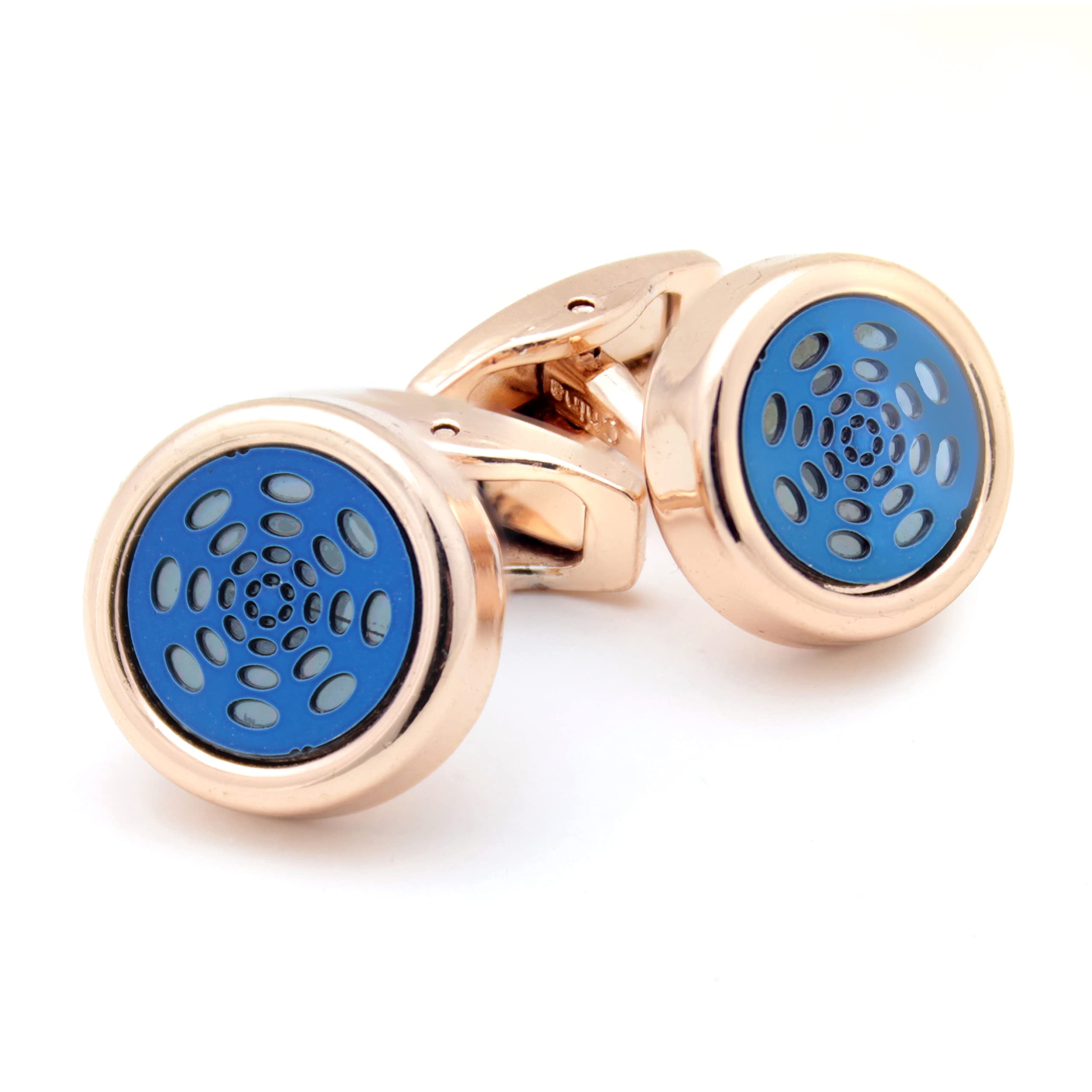 kavove The Paint Stroke Blue Cufflinks For Men-picture-9