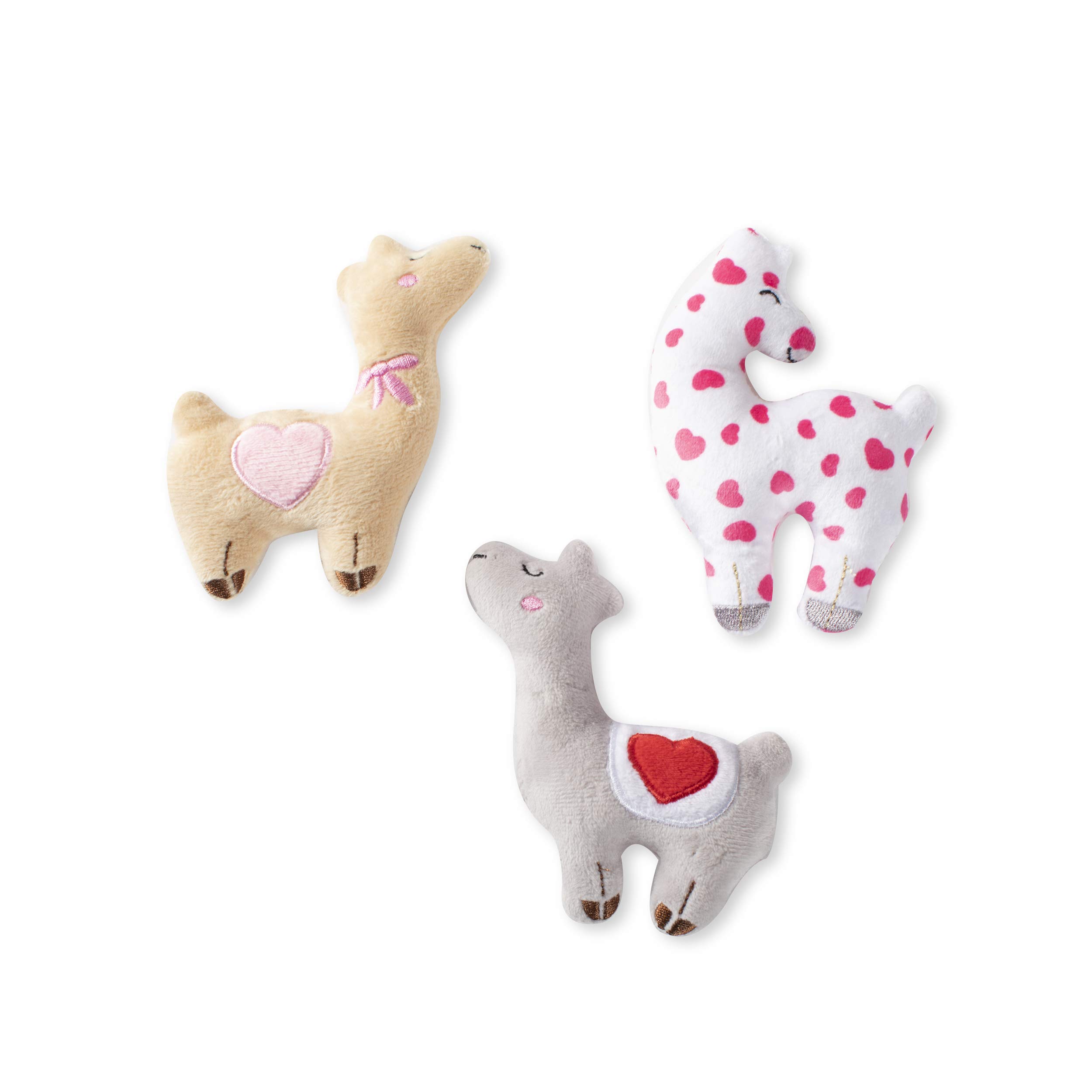 Fringe Studio Plush Dog Toy Set, Love Llamas, 3 Piece