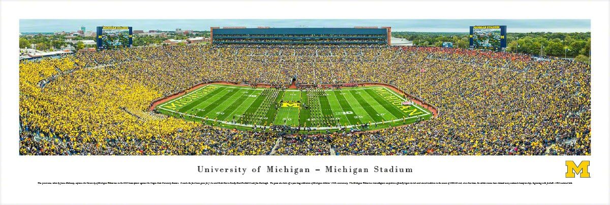 Michigan Football - 50 Yard - Blakeway Panoramas College Sports Posters