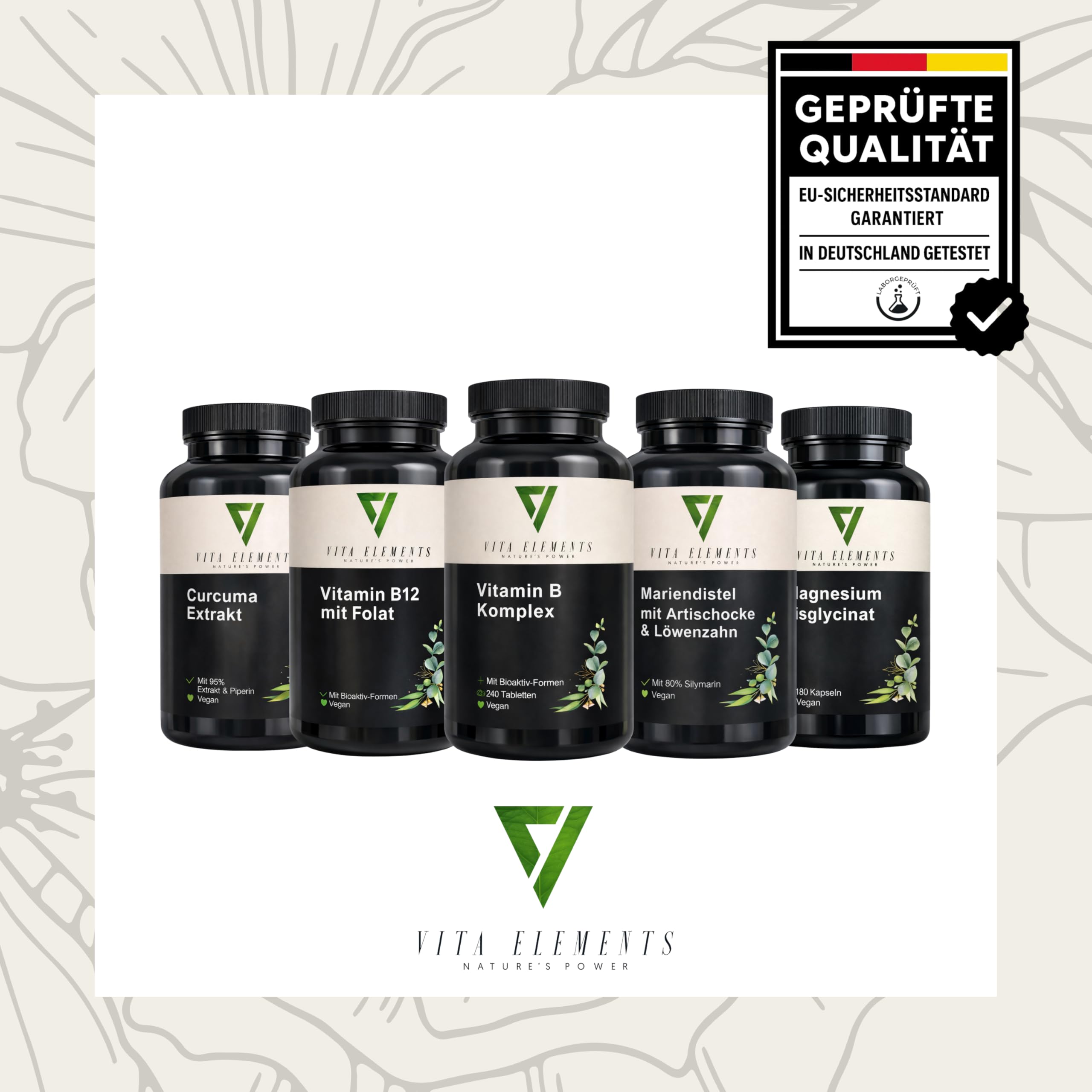 Vita Elements Complejo de Vitamina B - 240 Comprimidos - 8 Vitaminas B Esenciales - Suministro para 8 Meses - Formas Bioactivas - Vegano - Altas Dosis - Probado en Laboratorio (5)