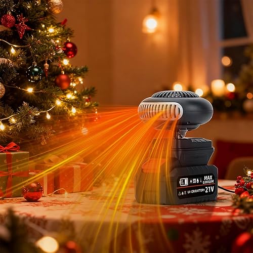 Miniatura 7 de Calentadores a pilas para interior de coche, calentador de espacio recargable de 3900 mAh para tienda de campaña, triciclos de oficina, calentador