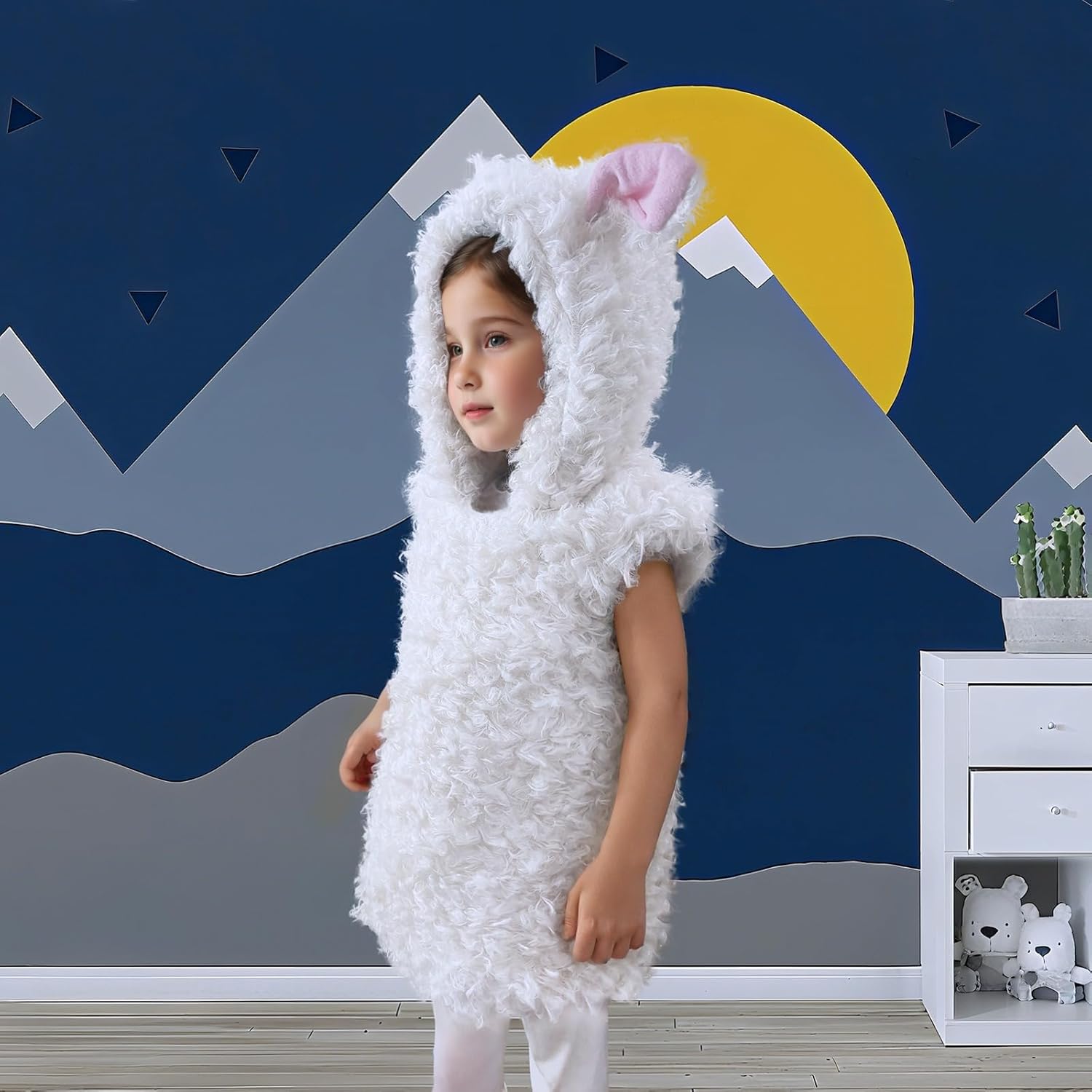 Kids Toddler Lamb Costumes Hooded Vest Cute Sheep Cosplay Christmas Outfits Sleeveless Hoodies for Boys Girls - Image 3