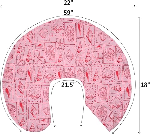 Miniatura 9 de Fundas de almohada de lactancia para bebés de conchas marinas rosadas para niños y niñas, estilo bohemio, para la playa, para lactancia, almohadas
