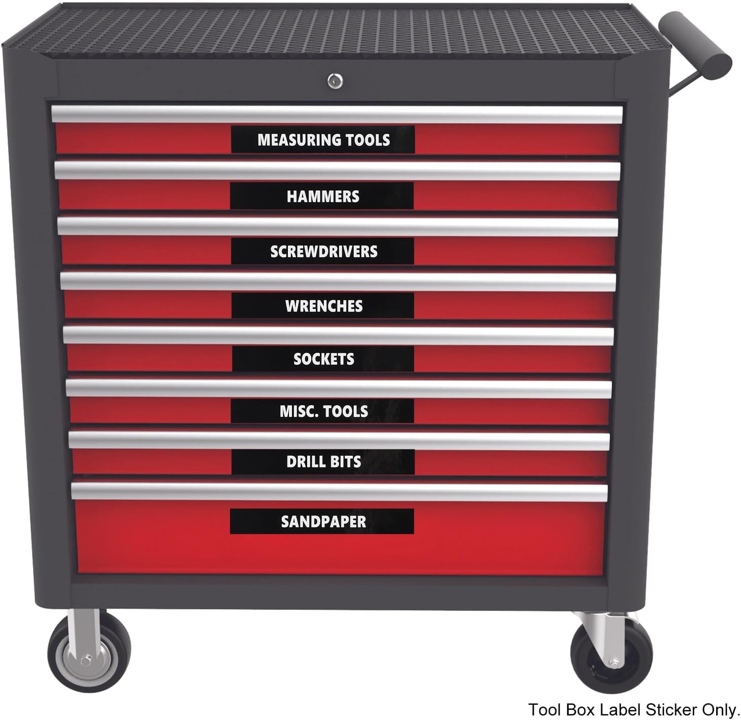 PATIKIL Tool Box Label Sticker 12 Sheets Machine Organizer Decal Tool Black image 5