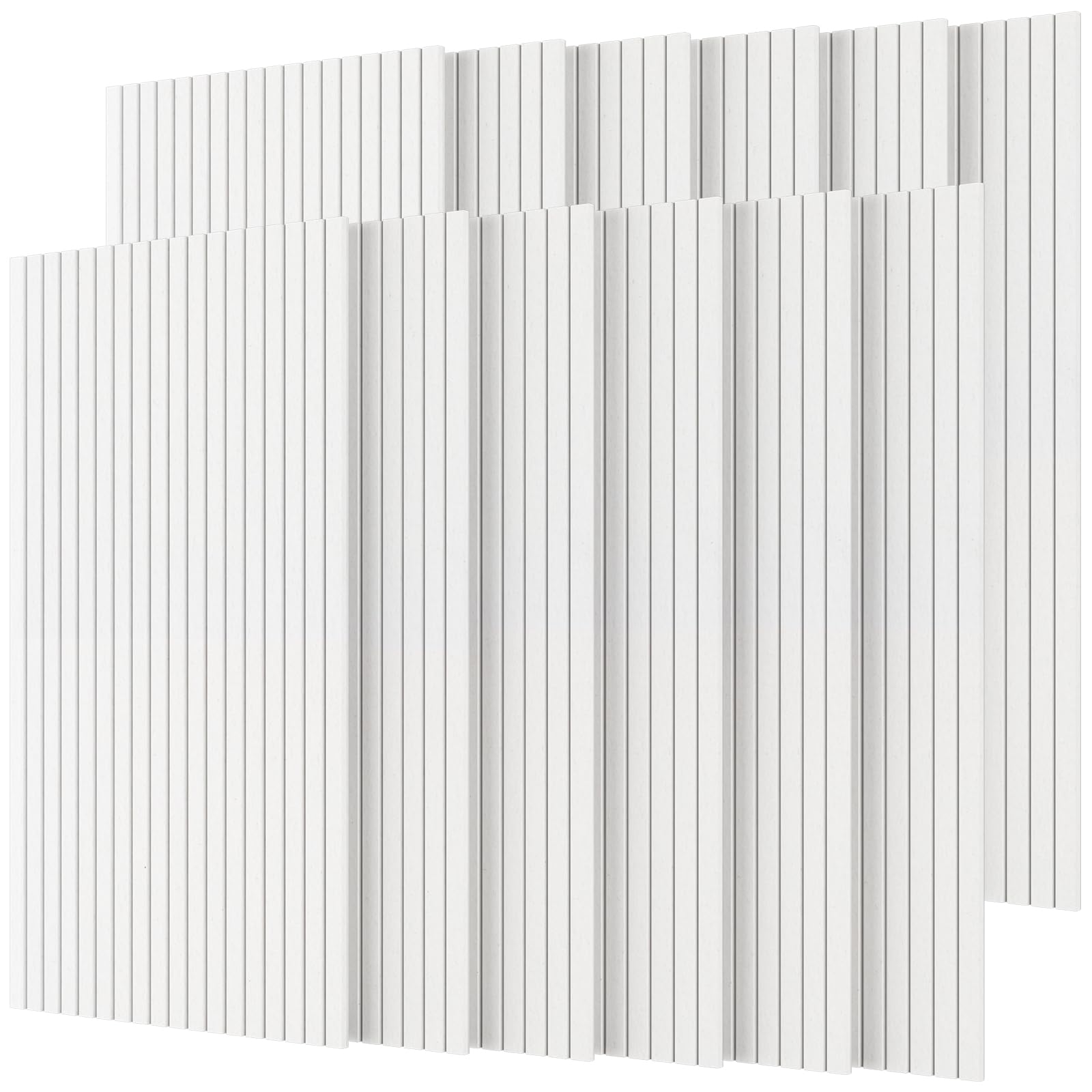 TONOR Lot de 12 Panneaux Acoustiques, 120x60x0,9 cm, Panneau Acoustique Auto-adhésifs, Panneau Acoustique Mural Décoratifs pour la Maison, le Studio et le Bureau pour Absorber l'écho, Blanc