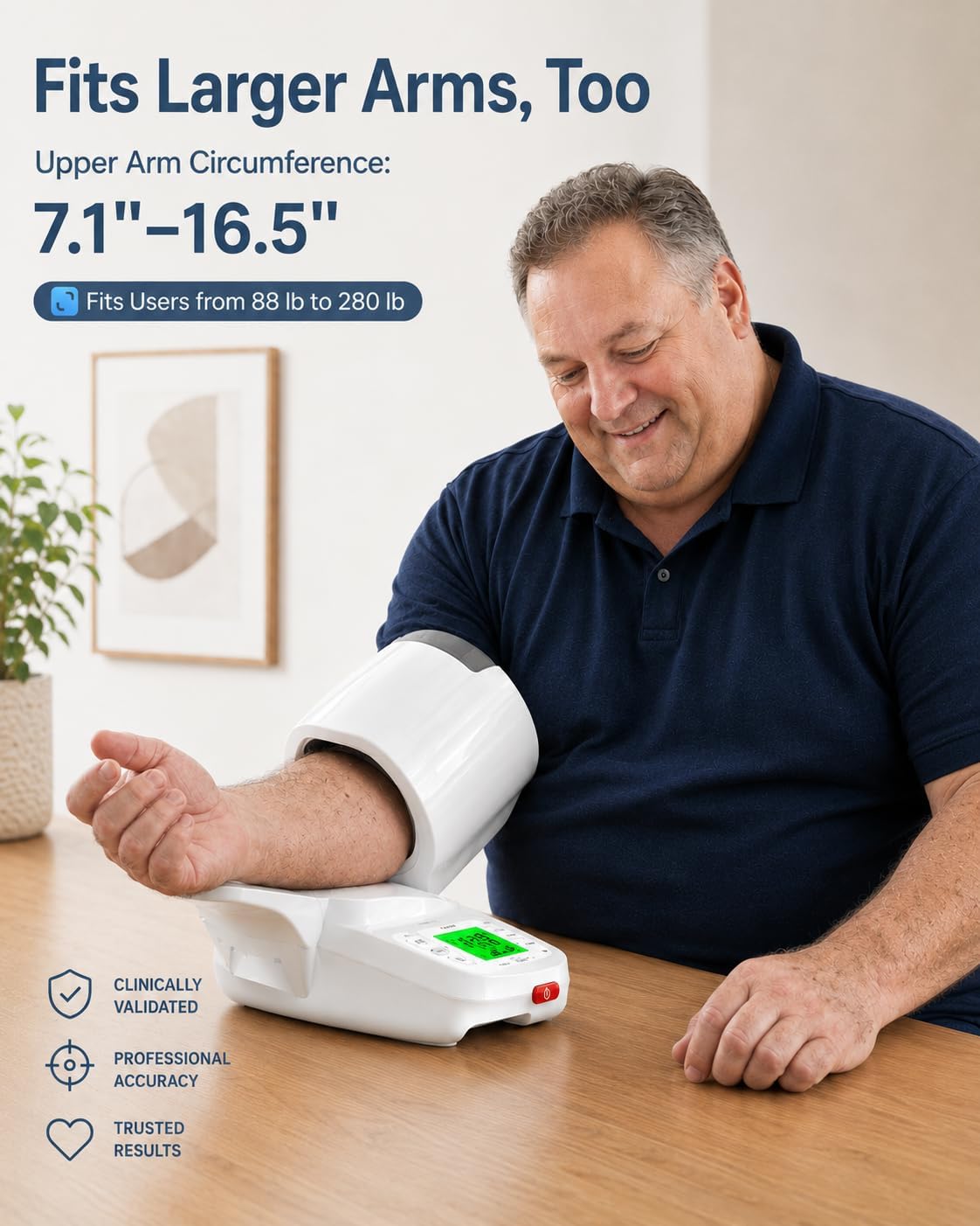 Upper Arm Blood Pressure Monitor, One-Touch Automatic Monitor