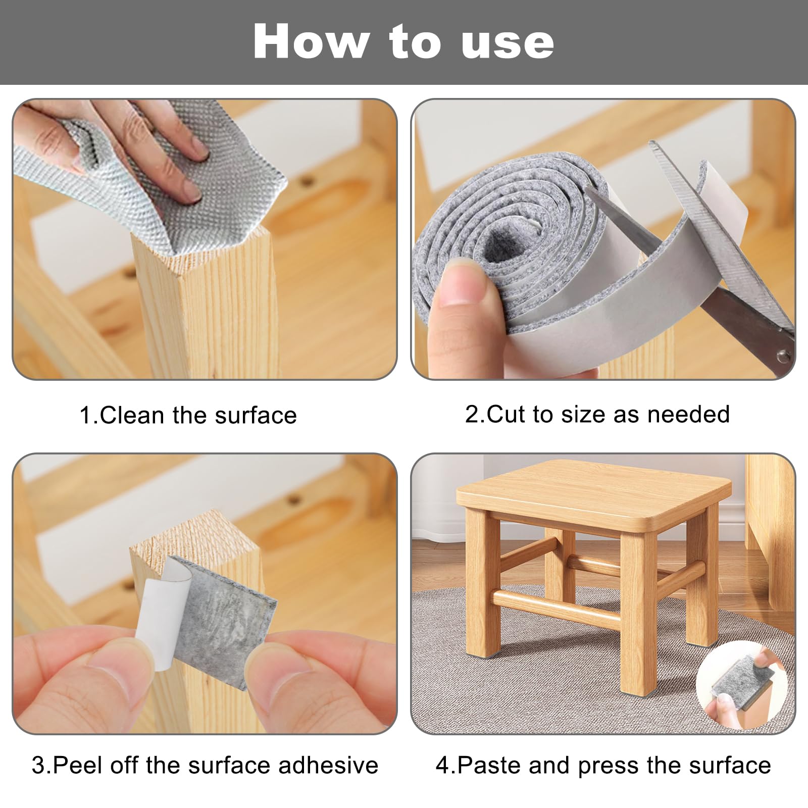 Autoadesivo Feltro Panno Tessuto Mini Rotoli - Oliva - Foto 6