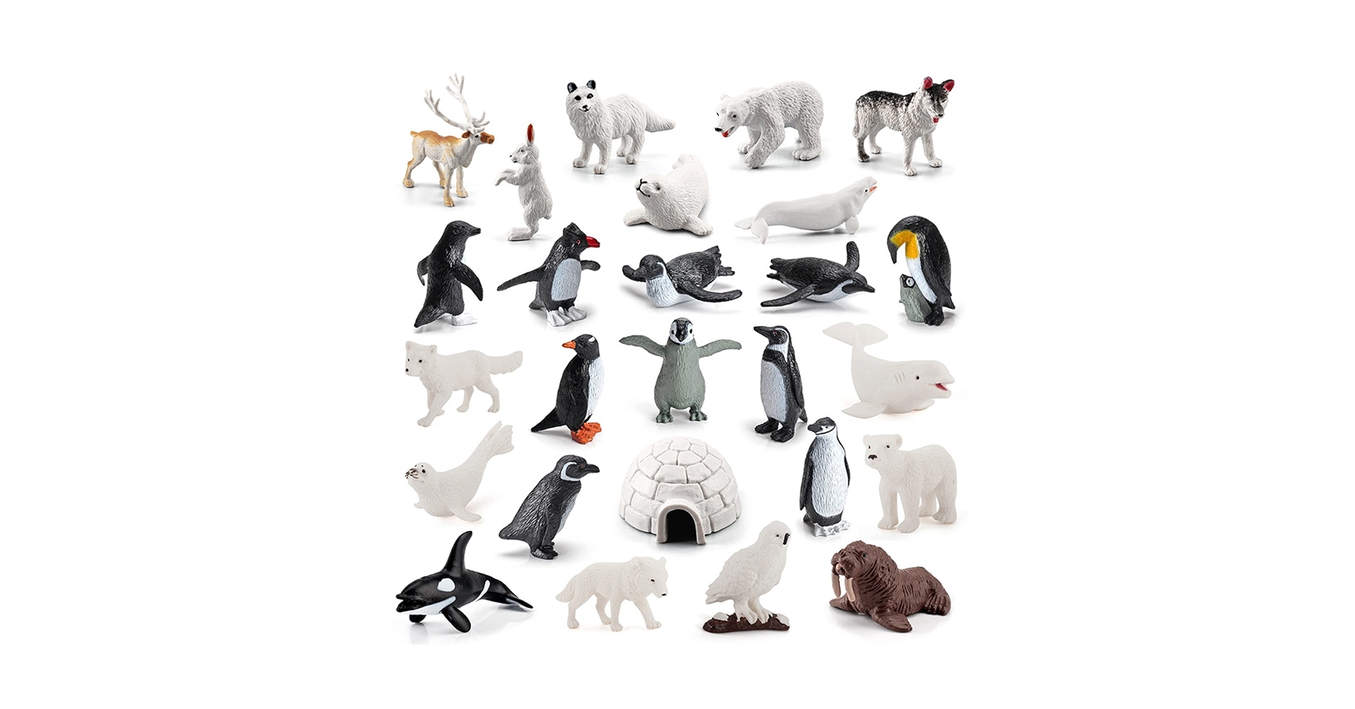 Amazon.co.jp: FIDEMM 北極動物フィギュア セット - のための