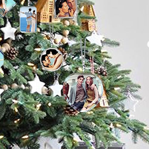 Miniatura 6 de Adorno colgante de cristal diáfano personalizado para espejo retrovisor de automóvil con foto, decoración personalizada para colgante de automóvil,