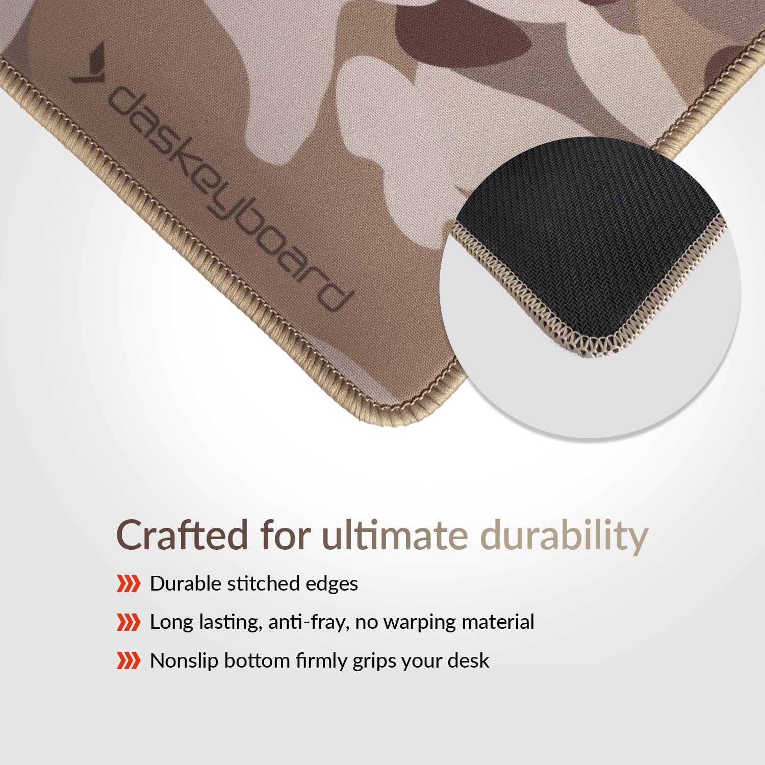 Das Keyboard Large Gaming Mouse Pad Desk Mat With Stitched Edge - Non